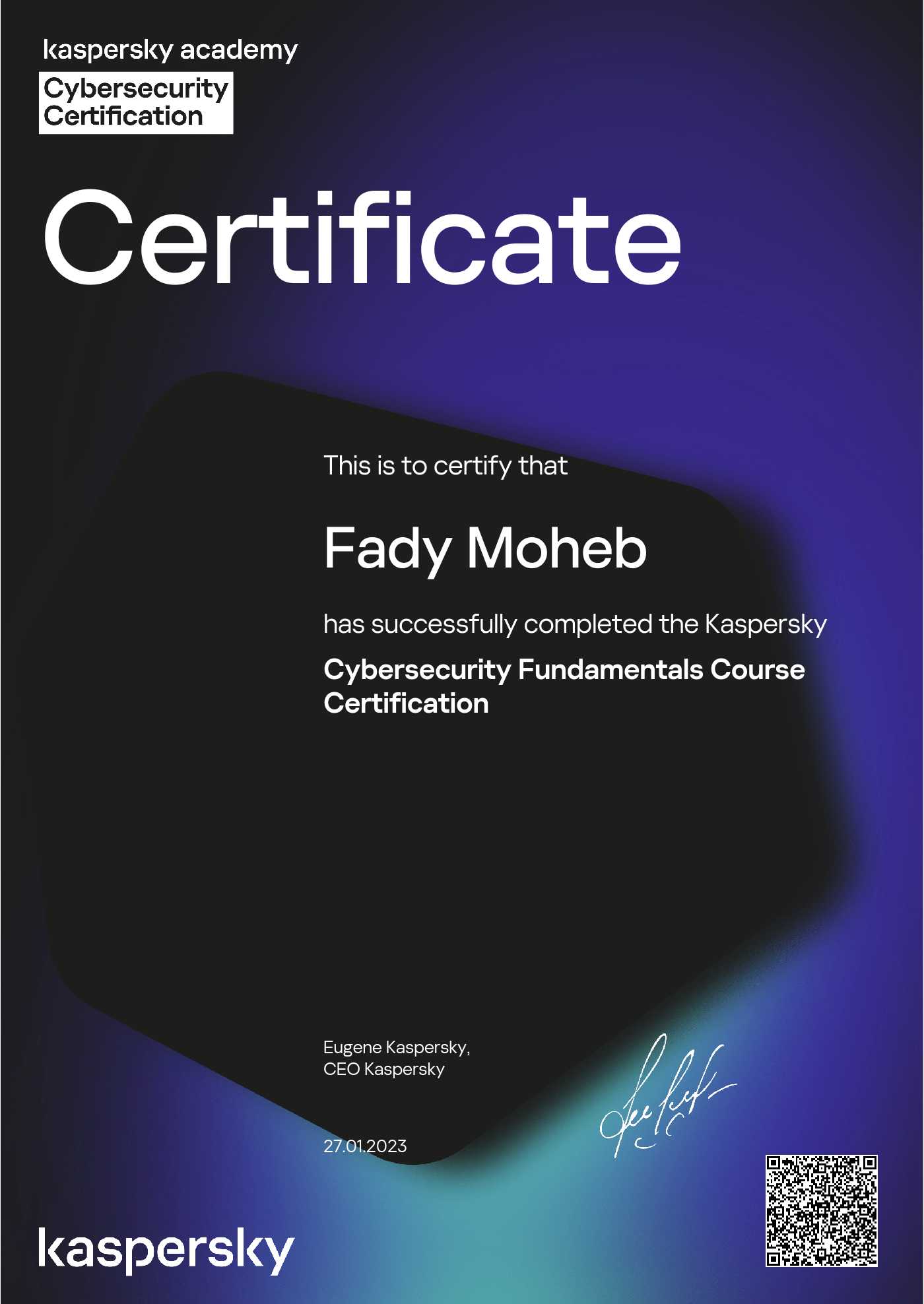 certificate